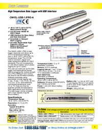 Thumbnail of document Data Sheet - OM-EL-USB-1-PRO-A High Temperature Data Logger w/USB Interface